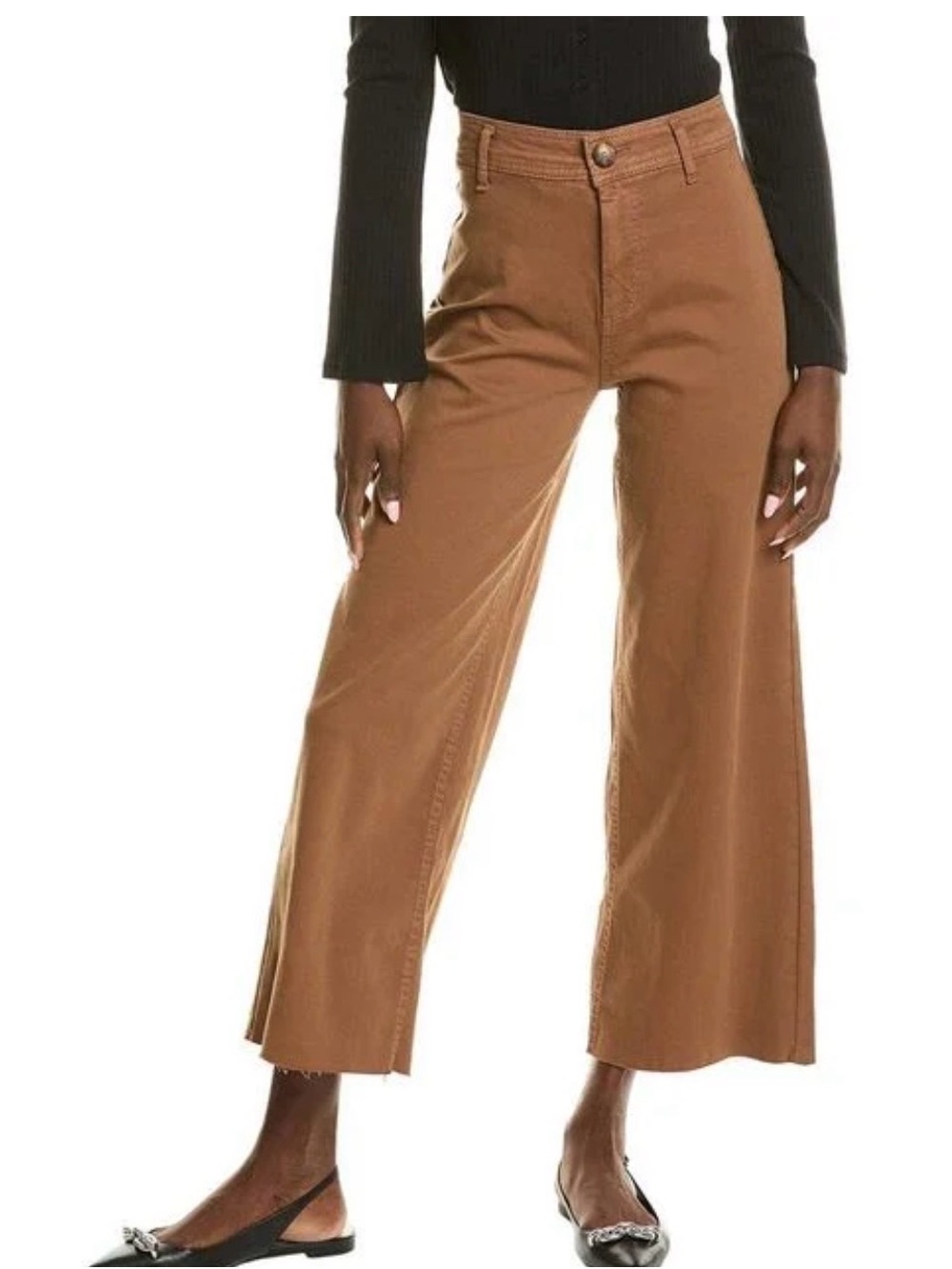 Oat New York ankle Wide-Leg Pants in Camel Brown